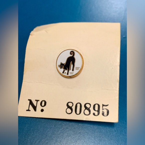 Rare Vintage STEIFF Black Cat Fraternal Order of Hoo-Hoo Germany Lapel Pin - Picture 6 of 9